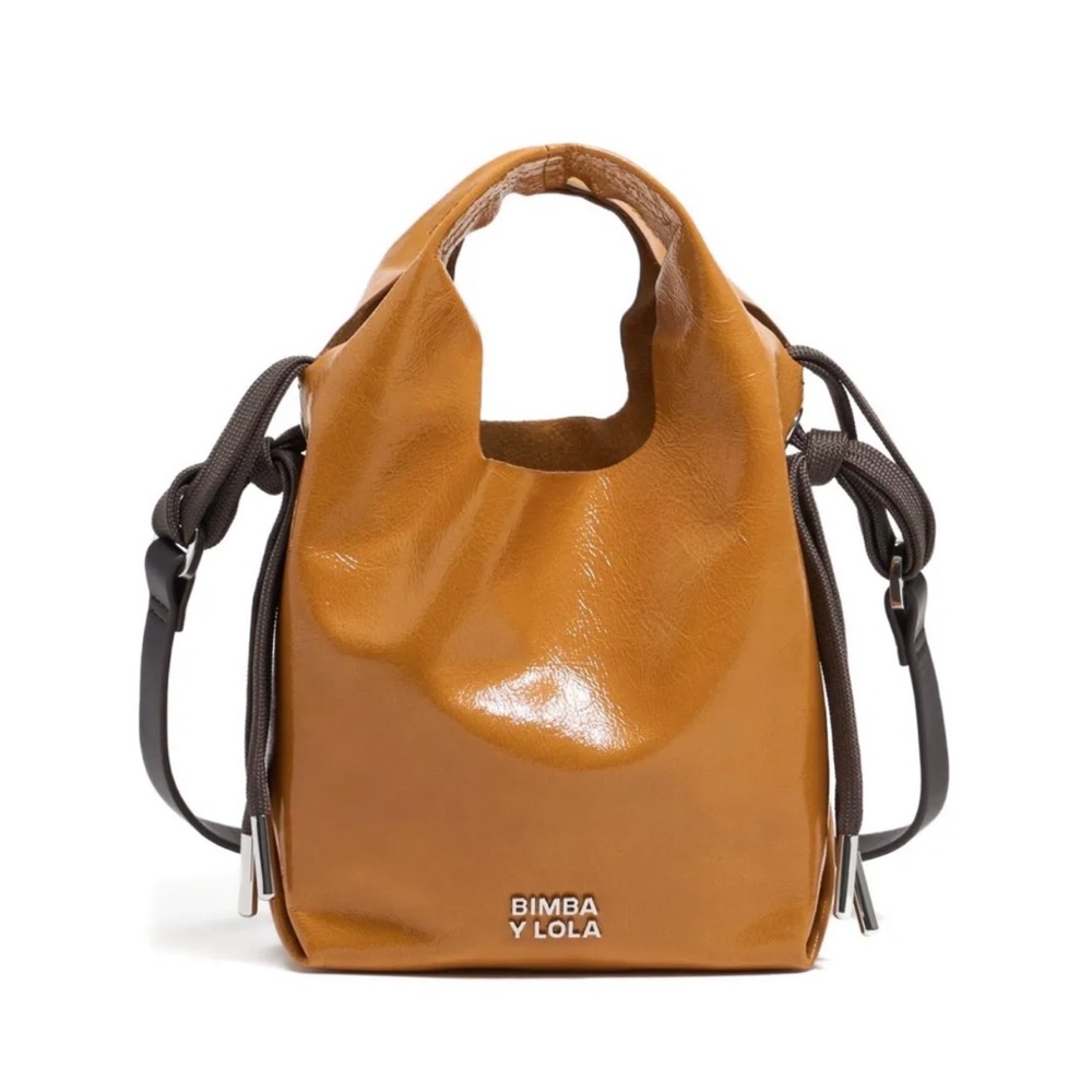 Bimba y Lola Paper leather mini tote bag